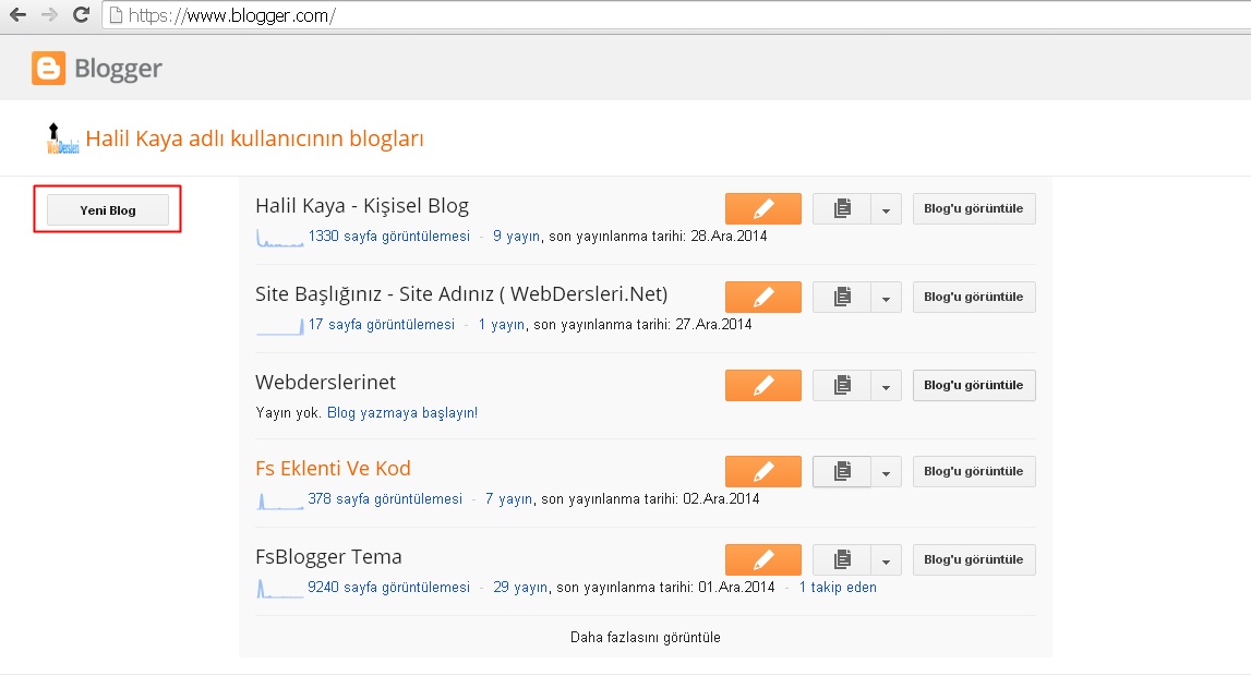 Blogger Blog Oluşturma
