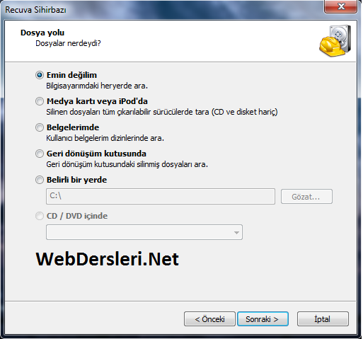 Silinen Dosyaları Kurtarma